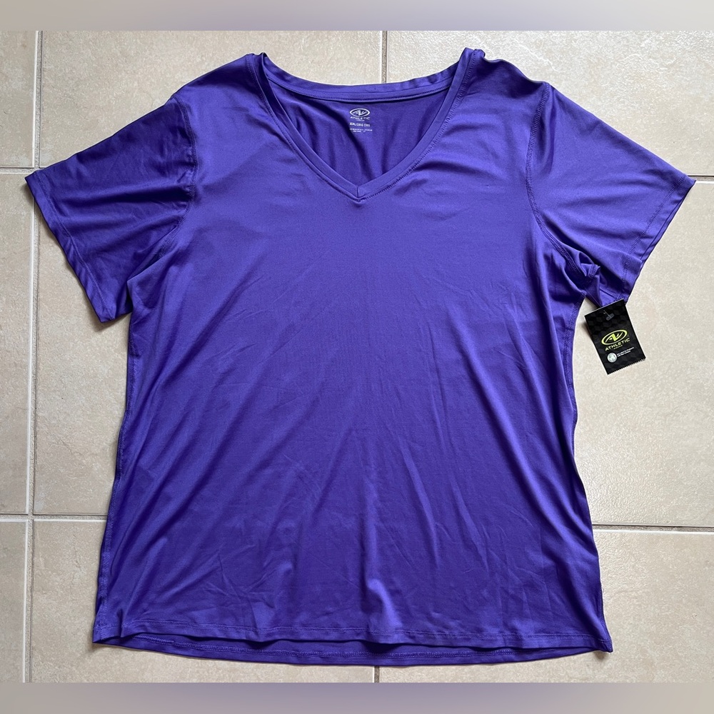 Athletic Works Purple Short Sleeve Tee